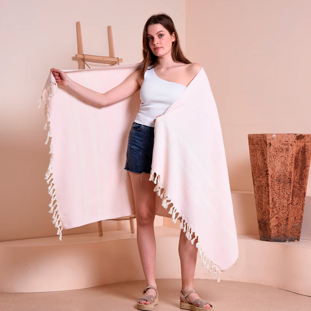 Hamam multistripe lys rød