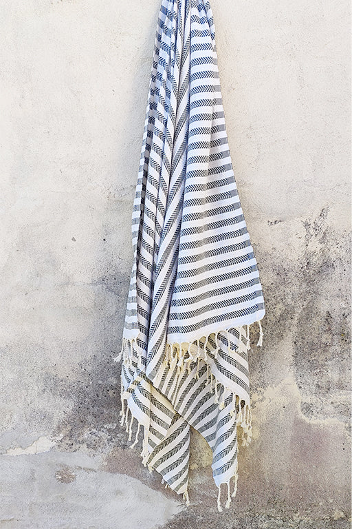 Hamam Single stripe grå