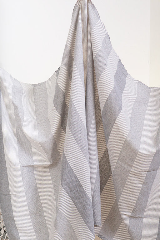 Hamam Soft stripe koks grå