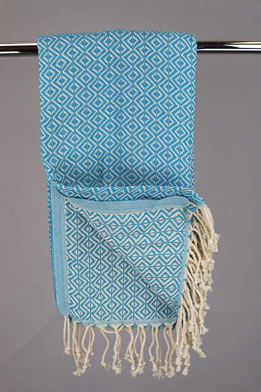 Hamam Double sided Diamond tyrkis, lille eller stor