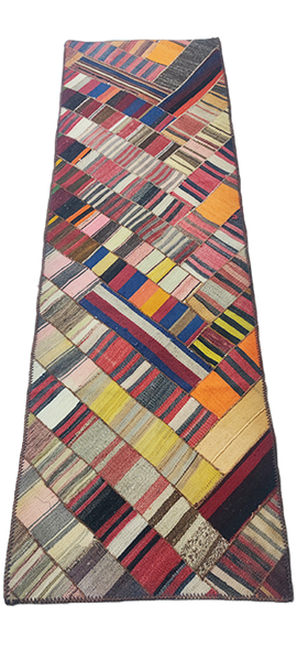 Kelim sildeben Patchwork løber Christiana 75 * 250cm