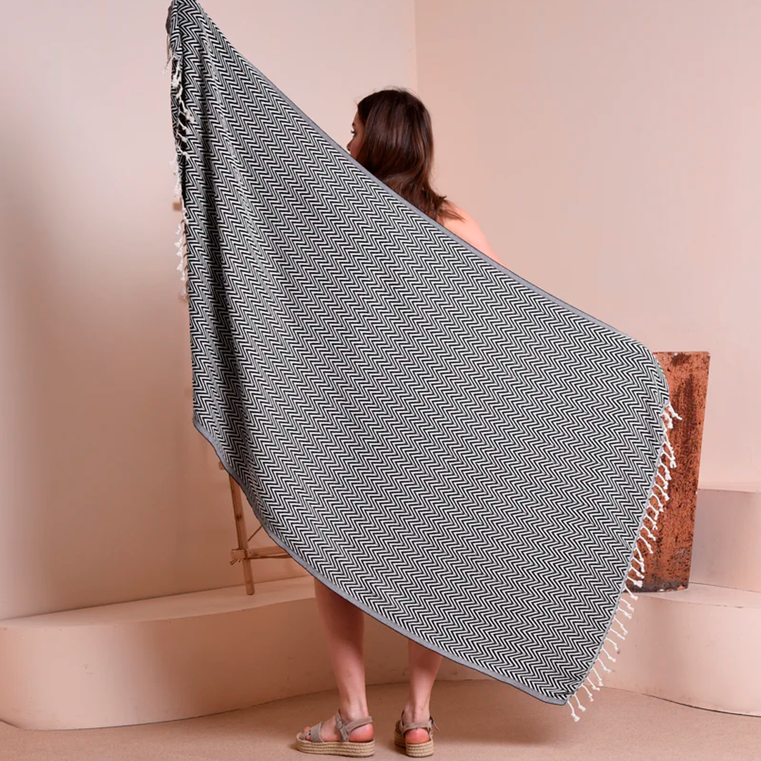 Hamam Double sided sildeben sort, lille eller stor