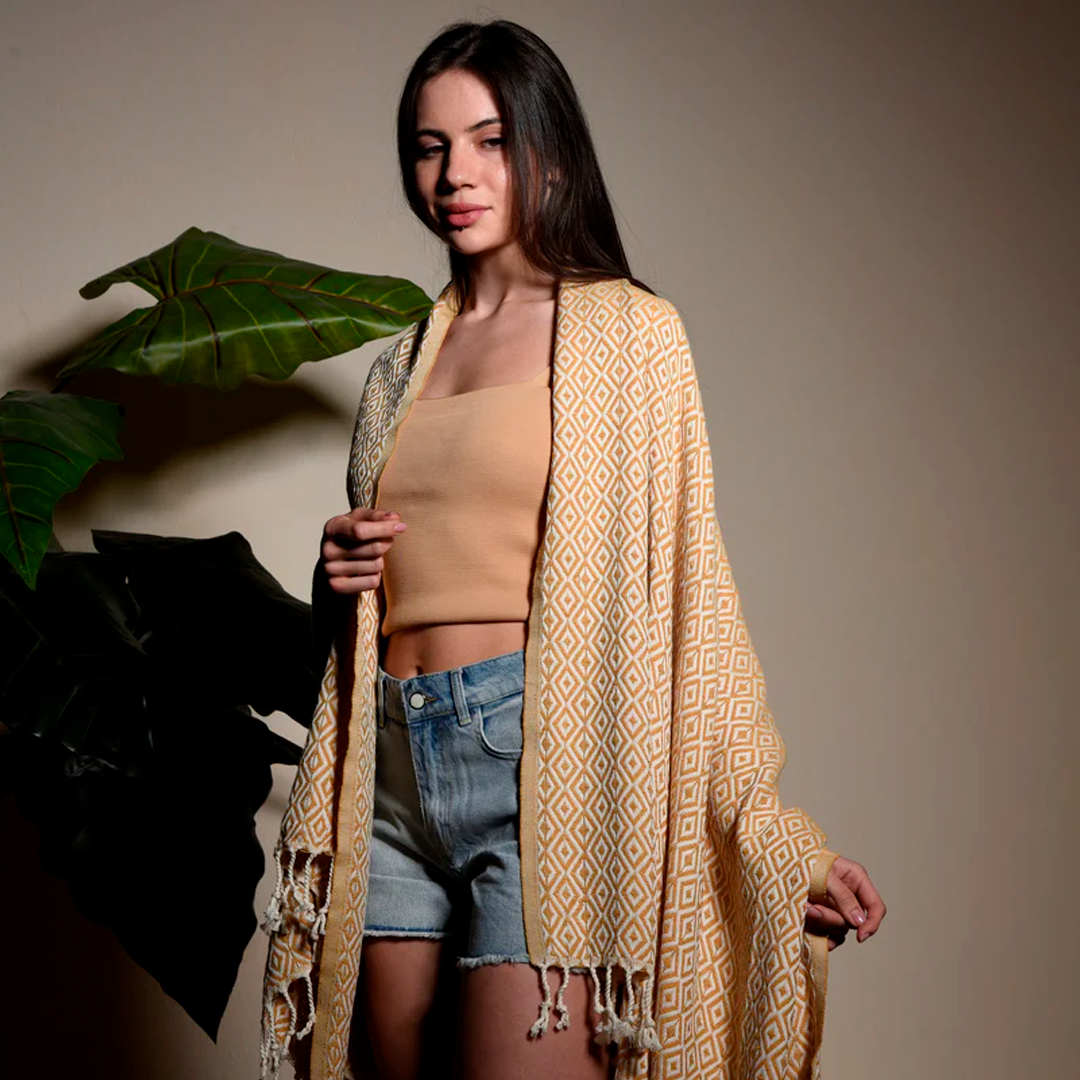 Hamam Double sided Diamond gul, lille eller stor