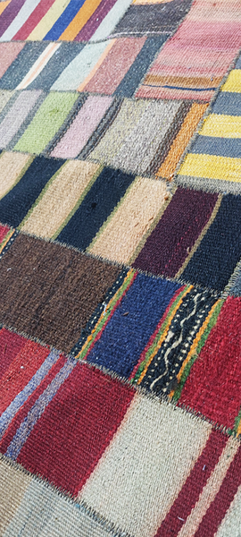 Kelim sildeben Patchwork løber Gracie 75 * 250cm