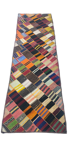 Kelim sildeben Patchwork løber Shay 75 * 250cm