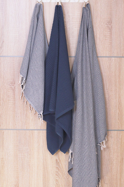 Hamam Kongeblå Frotte sildeben, økologisk bomuld