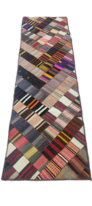 Kelim sildeben Patchwork løber Nixie 75 * 250cm