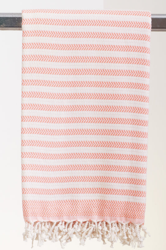 Hamam Single stripe Orange, Lille eller stor