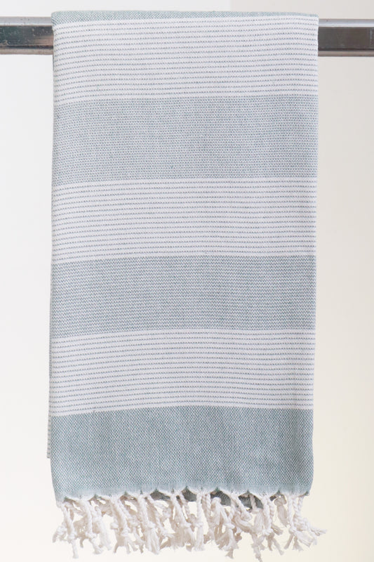 Hamam Soft stripe mørk grøn
