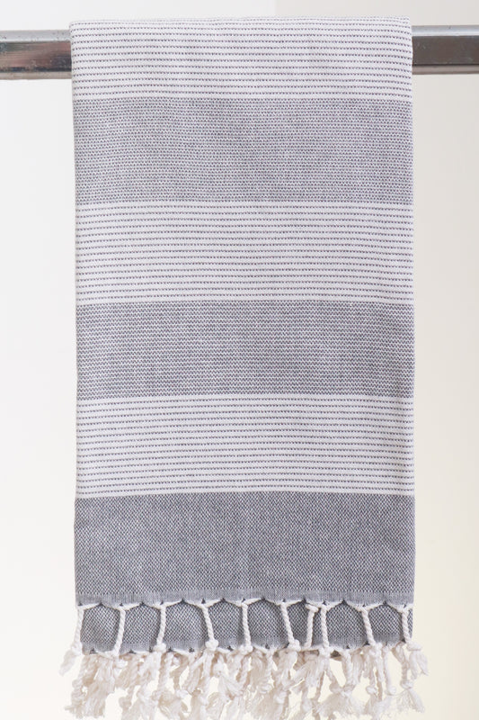 Hamam Soft stripe koks grå