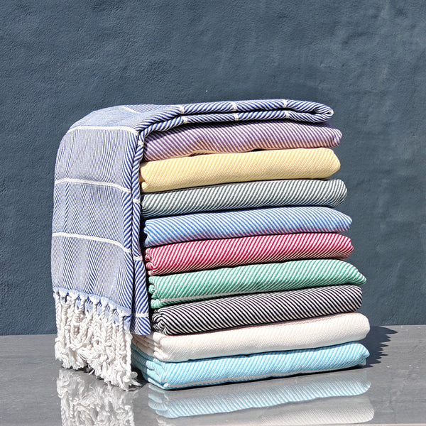 Hamam stribet sildeben beige offwhite