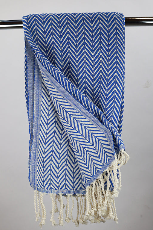 hammam håndklæde tilbud sildeben blå